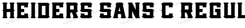 Heiders Sans C Regul字体转换